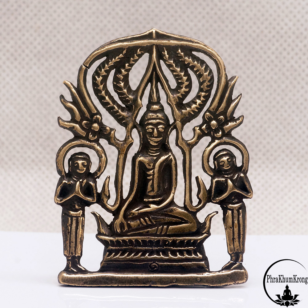 พระปรุหนัง รุ่น ๑ หลวงปู่อิ่ม ปัญญาวุโธ วัดทุ่งนาใหม่ นครศรีธรรมราช เนื้อสัมฤทธิ์เงิน