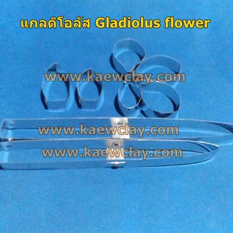 พิมพ์ตัดดอก + ใบแกลดิโอลัส ( Aluminum Mold cutter Gladiolus flower )