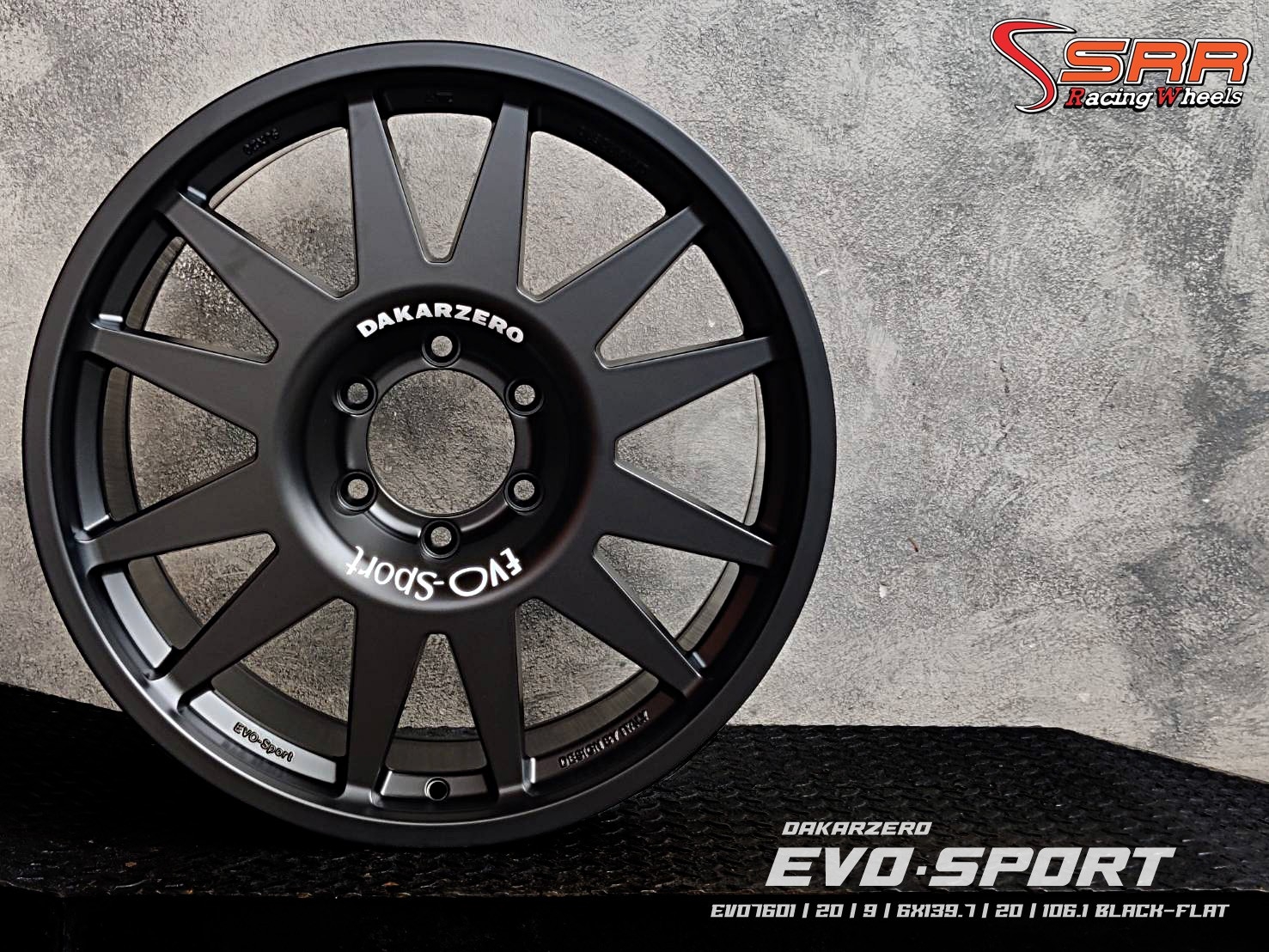 LTC : EVO SPORT 20X9 6H139.7 ET 20 BLACK-FLAT (ดำด้าน)