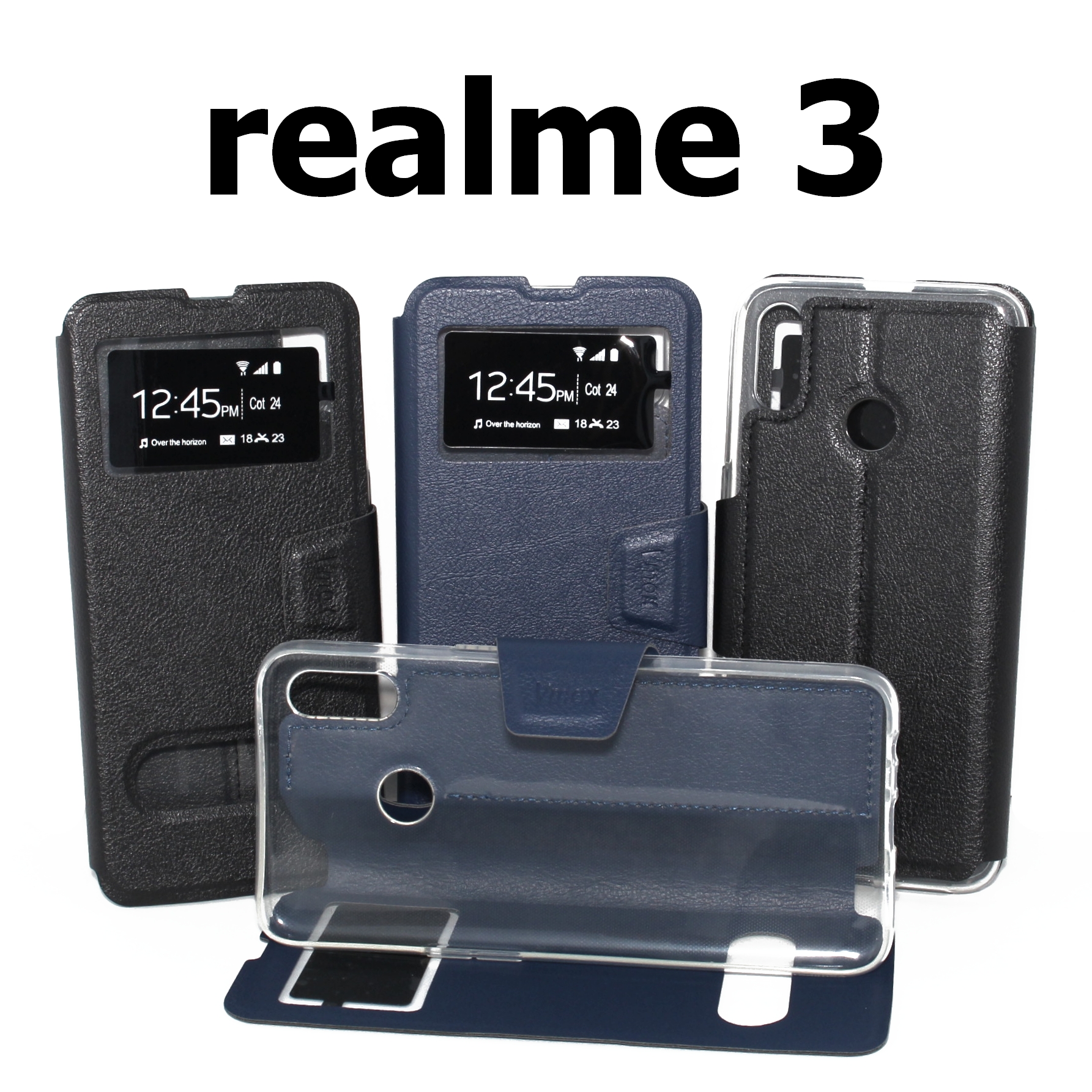 เคสพับ realme 3 - เคสฝาพับ โชว์เบอร์ ตั้งได้