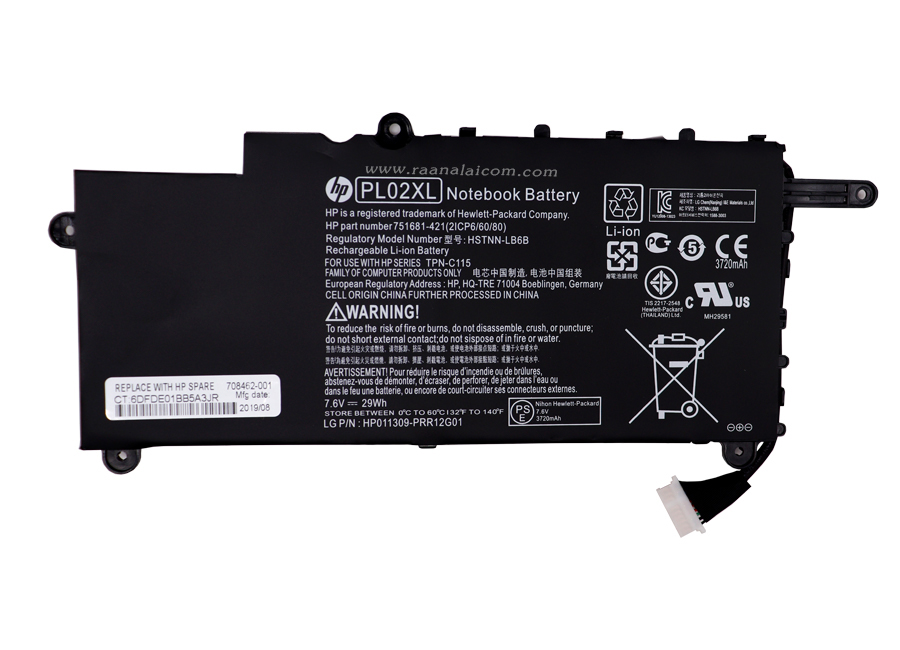 Battery HP X360 PL02XL PL02 Original ลดราคาพิเศษ แบตเตอรี่ HP X360 Battery Pavilion 11 X360 ตรงรุ่น