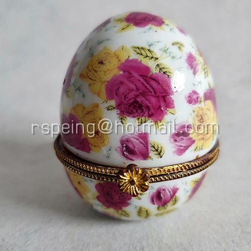 ตลับเซรามิกไข่อิสเตอร์ลายดอกไม้