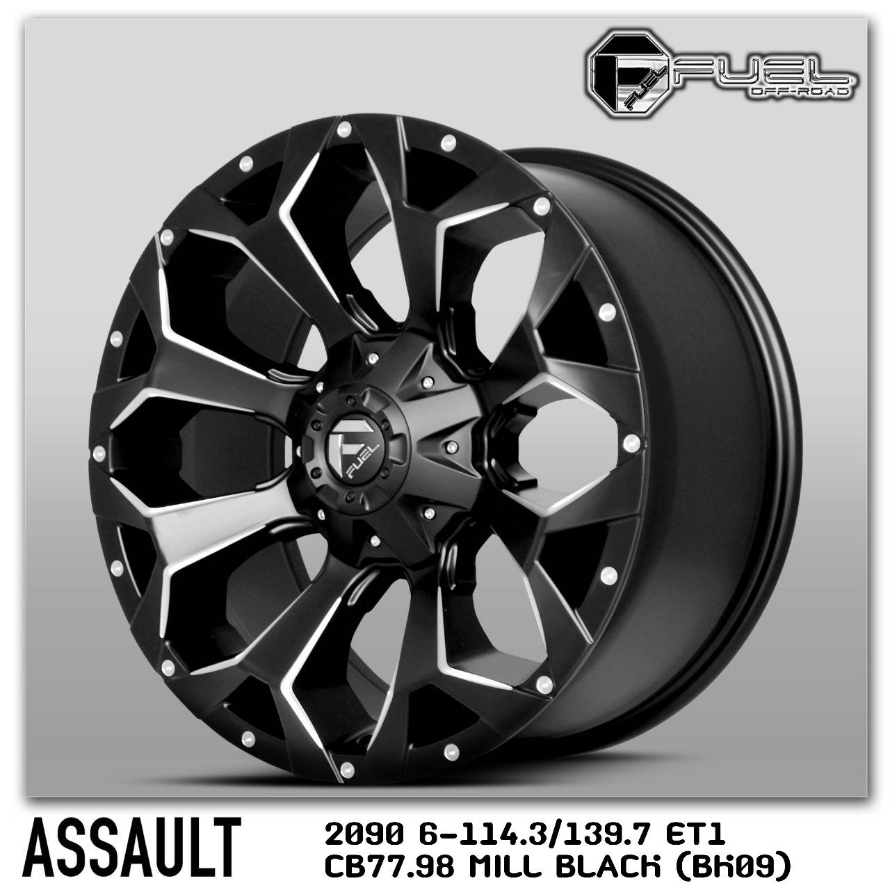 ล้อแม็ก USA. แท้ FUEL ASSAULT 20x9 6x114.3/6x139.7 ET+1