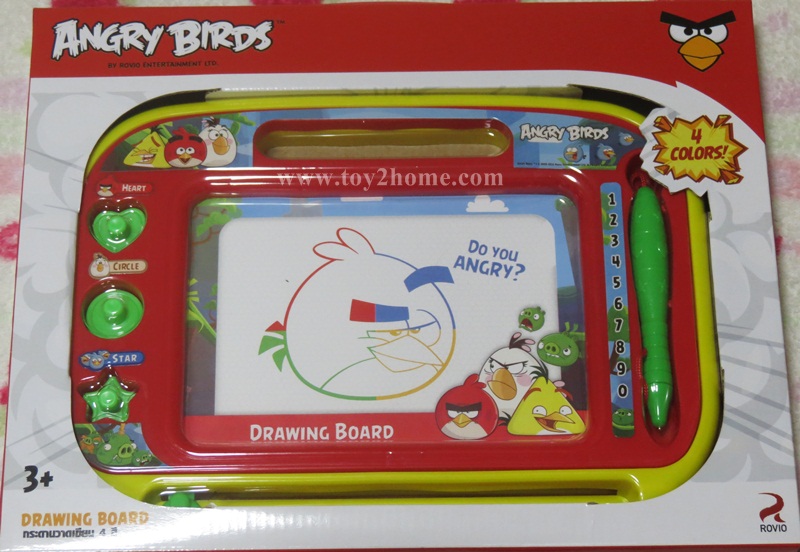 กระดานแม่เหล็กวาดรูปภาพสี (ลาย Angry Bird)