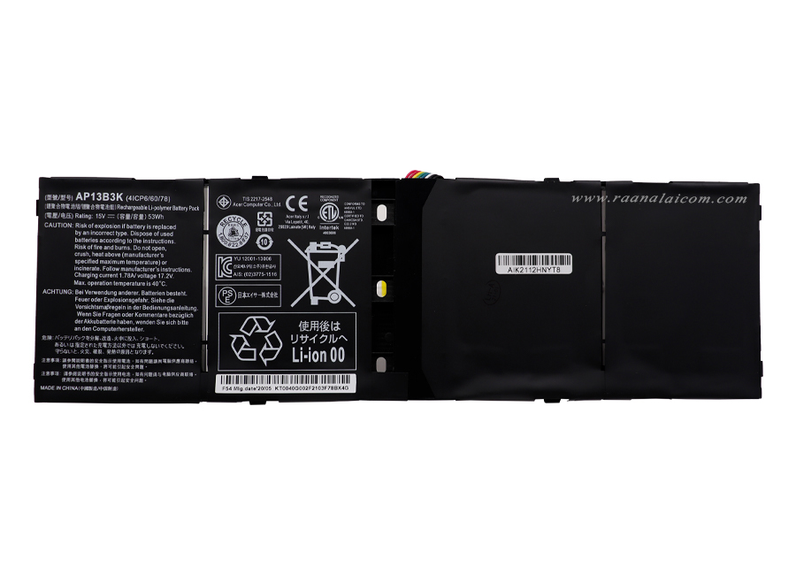 Battery Acer V5-573G V5-573 Original ลดราคาพิเศษ AP13B3K แบตเตอรี่โน๊ตบุ๊ค Acer V5-573G V5-573 ตรงรุ่น