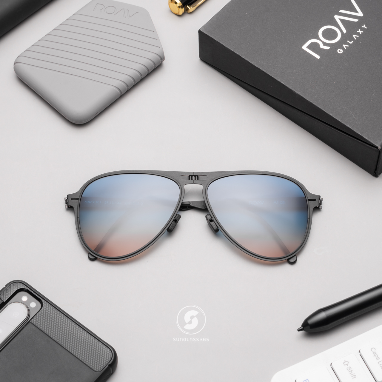 แว่นกันแดด ROAV ATLAS 8101 Matte Black Galaxy