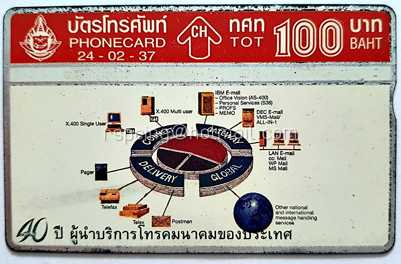 บัตรโทรศัพท์ ทศท. 40 ปี ทศท. 24-02-37