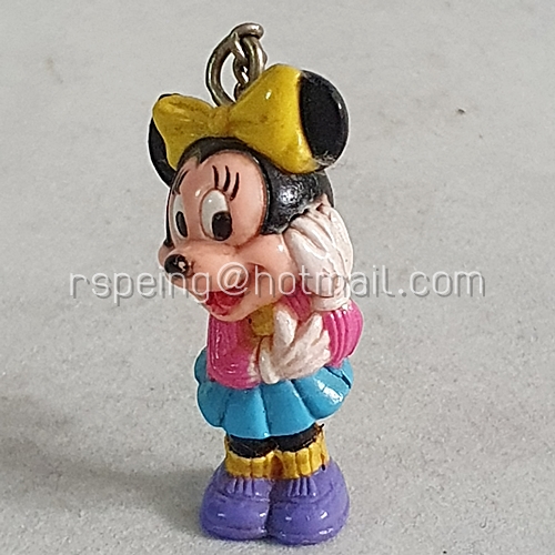พวงกุญแจพลาสติก Minnie Mouse จับแก้ม