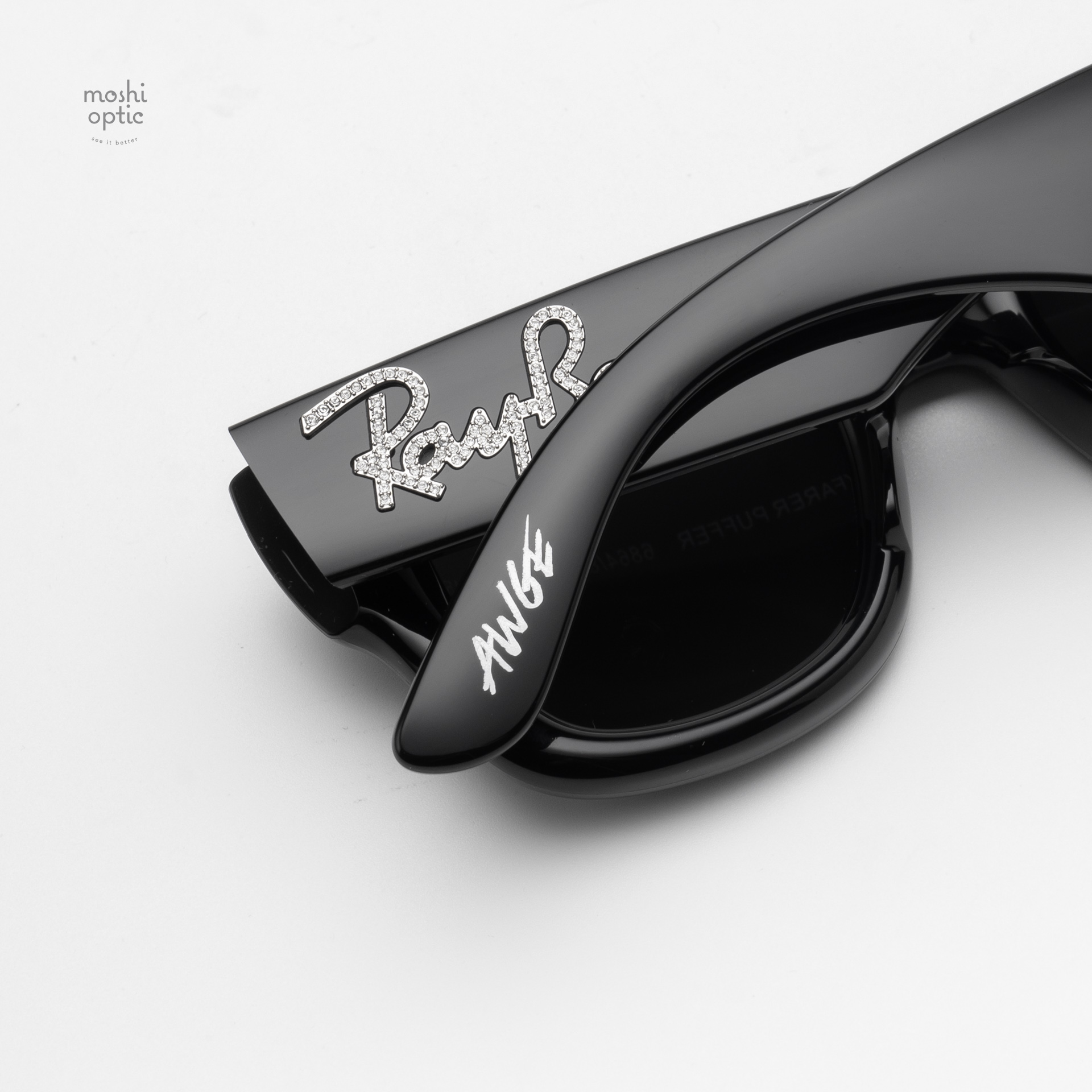 Ray Ban RB4940B Wayfarer Puffer 686487 Black & Strass