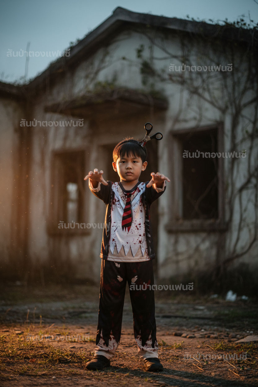 ชุดซอมบี้เด็ก ชุดฮาโลวีนเด็ก ชุดผีซอมบี้