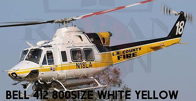 Super Scale 800-Bell 412 White Yellow L.A. County ARF