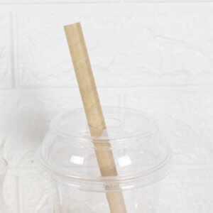 หลอดกระดาษ ชาไข่มุก สีน้ำตาล