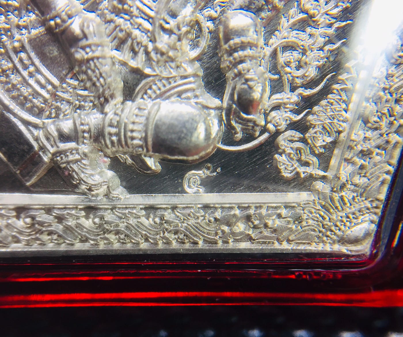 ท้าวเวสฯ หลังพระราหู จารมือครูบาจันทร์ เลข4