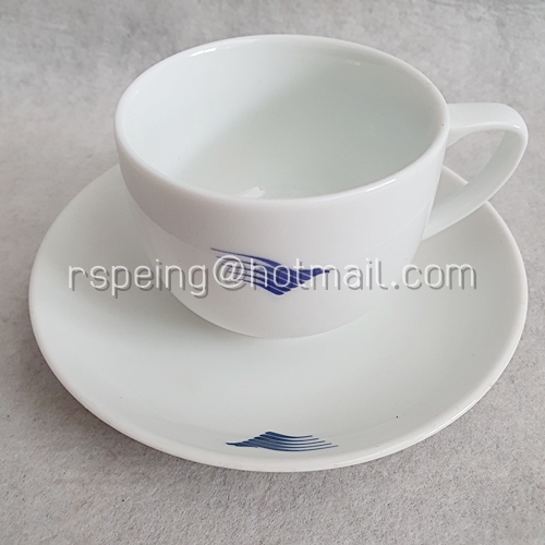 ชุดแก้วชากาแฟ Noritake และจานรองแก้ว B1024 สายการบินอินโดนีเซีย (Garuda)