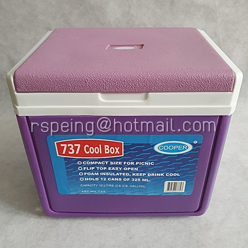 ถังน้ำแข็งทรงเหลี่ยม คูเปอร์ Cooper 737 Cool Box สีม่วง ขนาด 10 ลิตร
