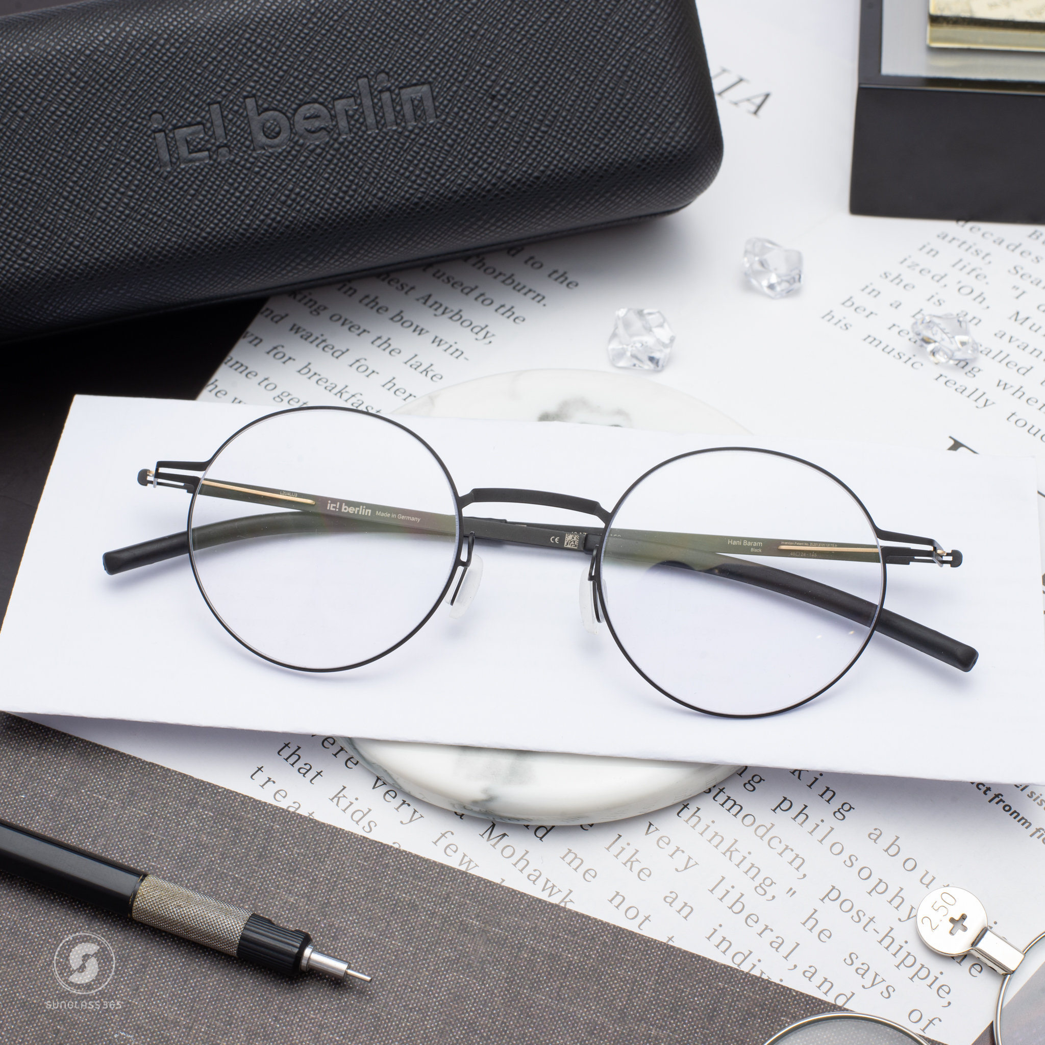 กรอบแว่น IC BERLIN Hani Baram Black