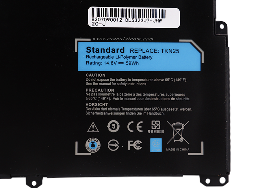 Battery Dell Vostro 3360 Original TKN25 ราคา พิเศษ แบตเตอรี่ โน๊ตบุ๊ค Dell 3360 59Wh ตรงรุ่น