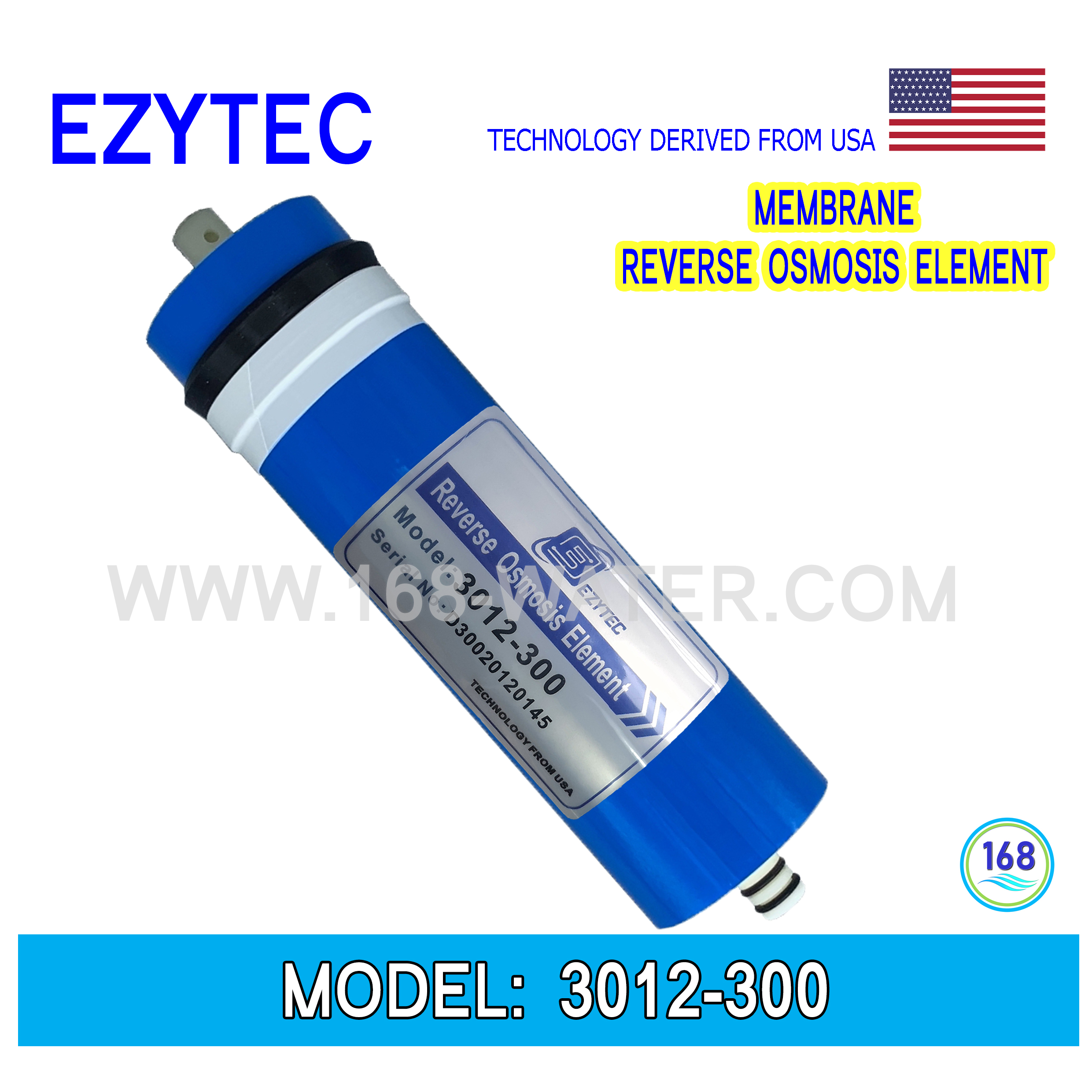ไส้กรองน้ำ RO Membrane RO-3012-300 GPD (EZYTEC)