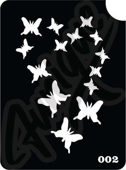 SET 2 Stencil บล็อกสติกเกอร์ รอยสักกากเพชร เพ้นท์กากเพชร กลิตเตอร์ Funique สติ๊กเกอร์ แบบลาย DIY งานประดิษฐ์