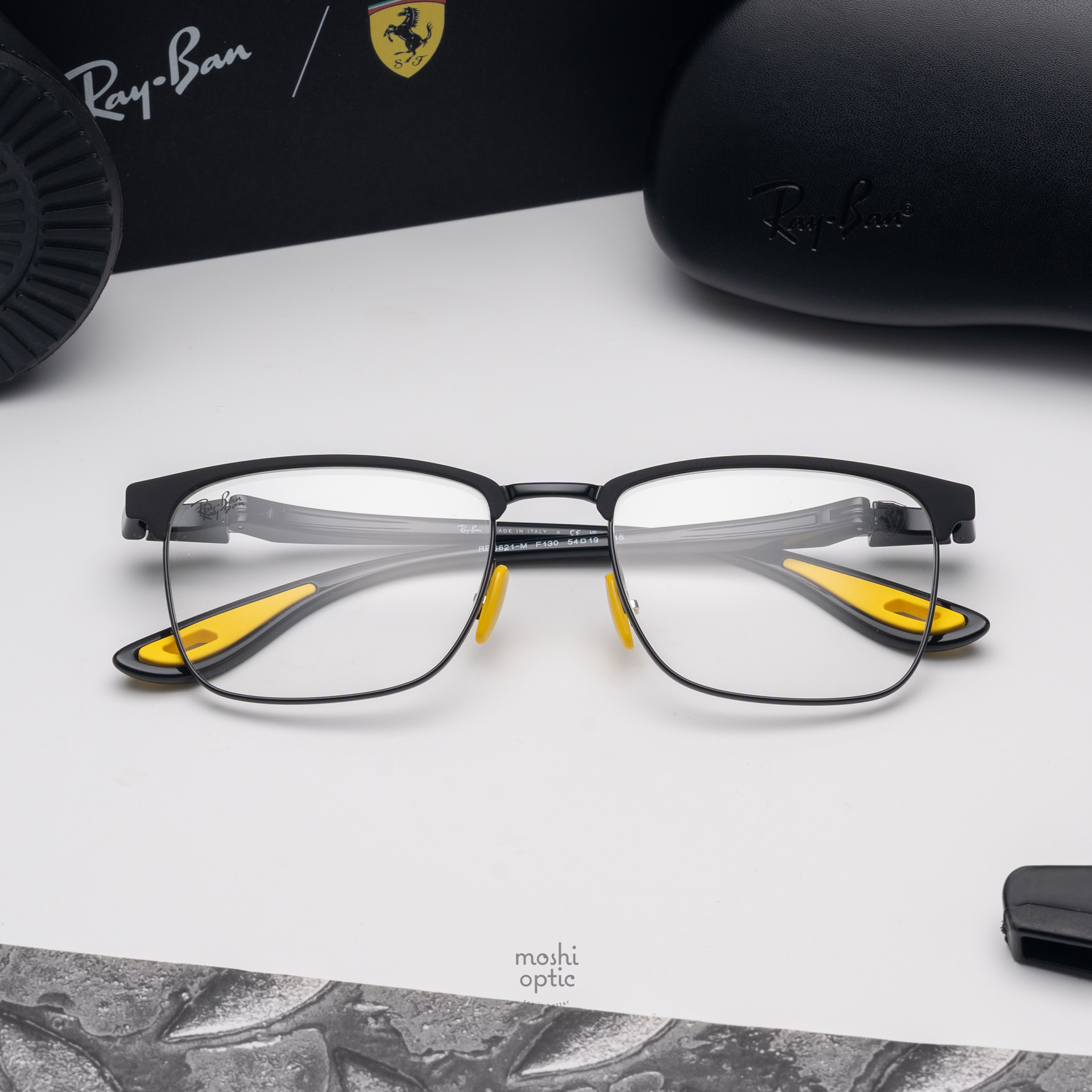 Ray-Ban Ferrari Collection RX6621M F130 Matte Black on Black