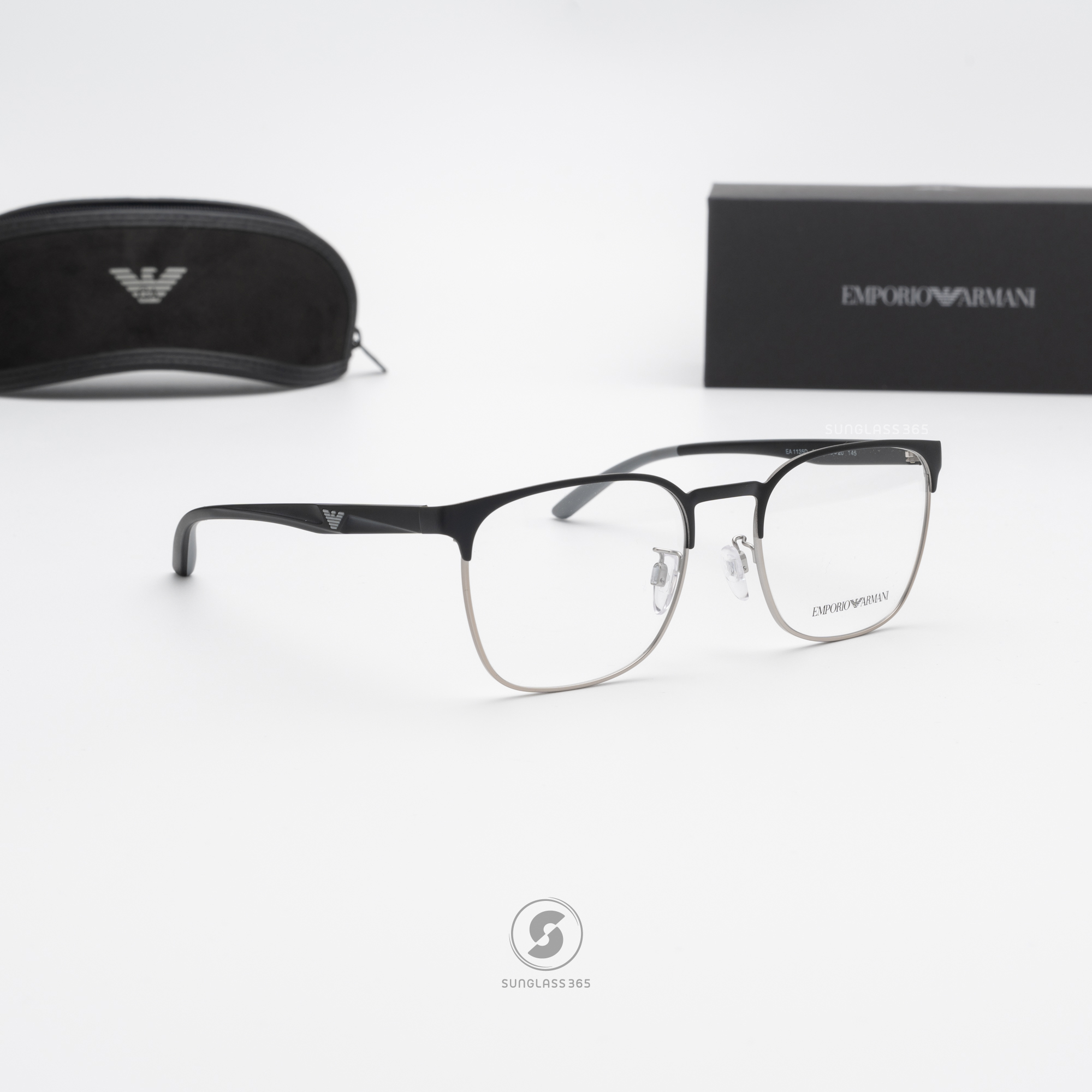 กรอบแว่น Emporio Armani EA1135D 3051 Matte Black / Matte Silver