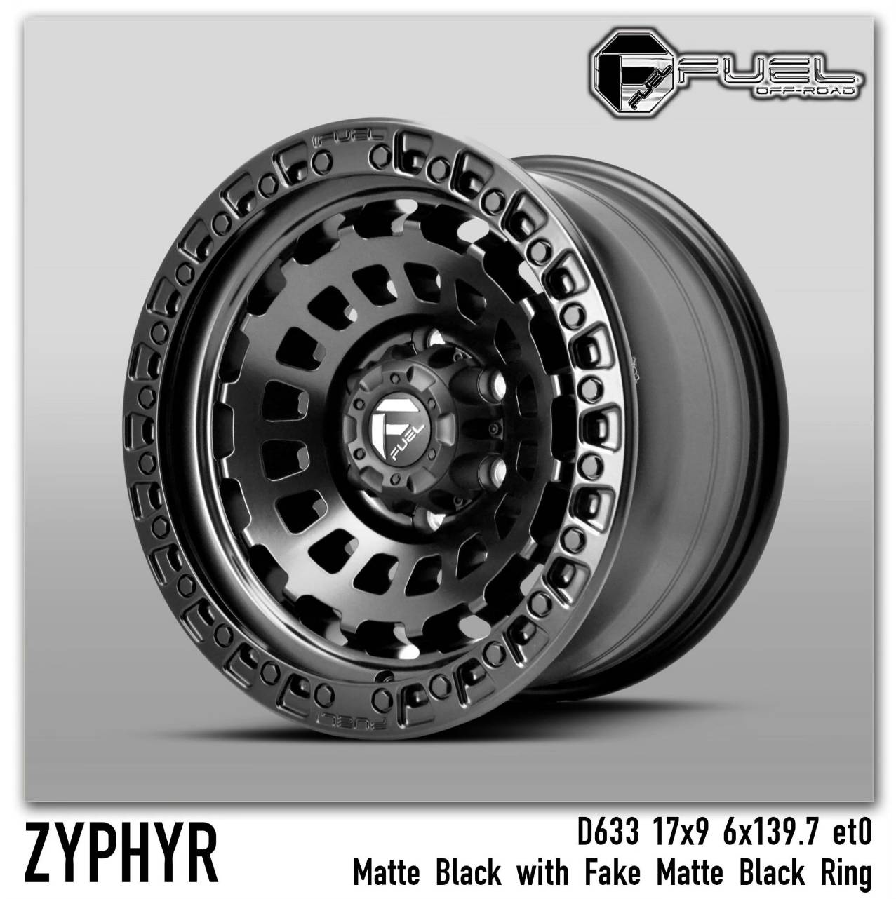 ล้อแม็ก USA. แท้ FUEL ZEPHYP D632 17x9.0 139.7 ET+0 ราคาพิเศษ