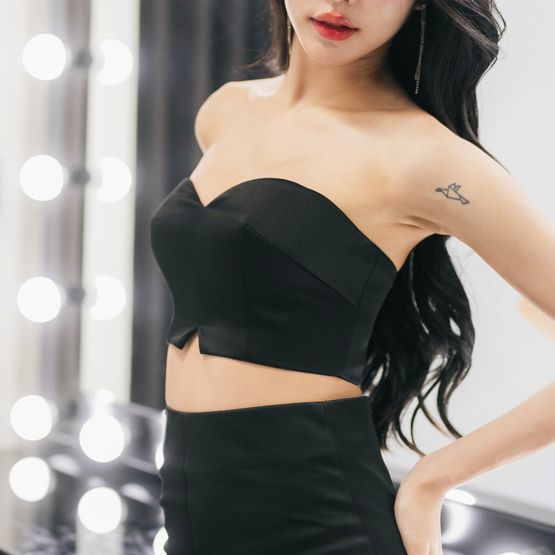 Lism S-060 Duchesse Satin Bustier เสื้อครอปเกาะอก