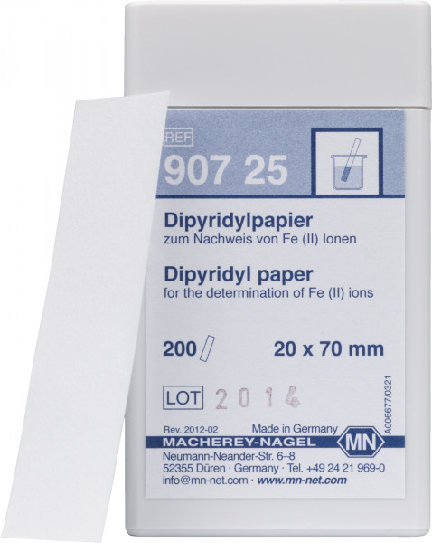Dipyridyl paper 90725 กระดาษทดสอบเหล็ก 2 mg/l