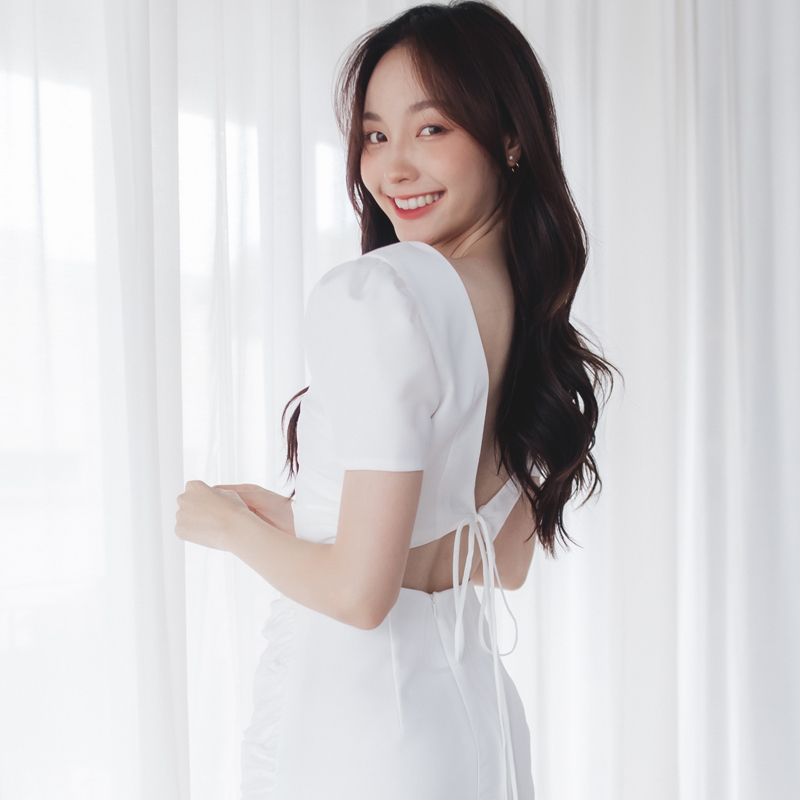 Lism S-034 Celest Wrap Top เสื้อครอปผูกหลัง