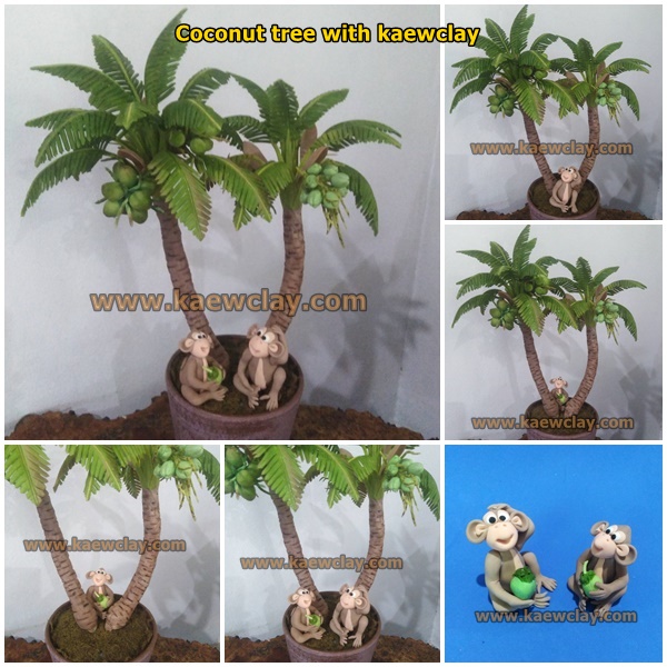 DVD สอนทำต้นมะพร้าว หรือ Link Online(DVD How to make Coconut Tree with KAEWCLAY)