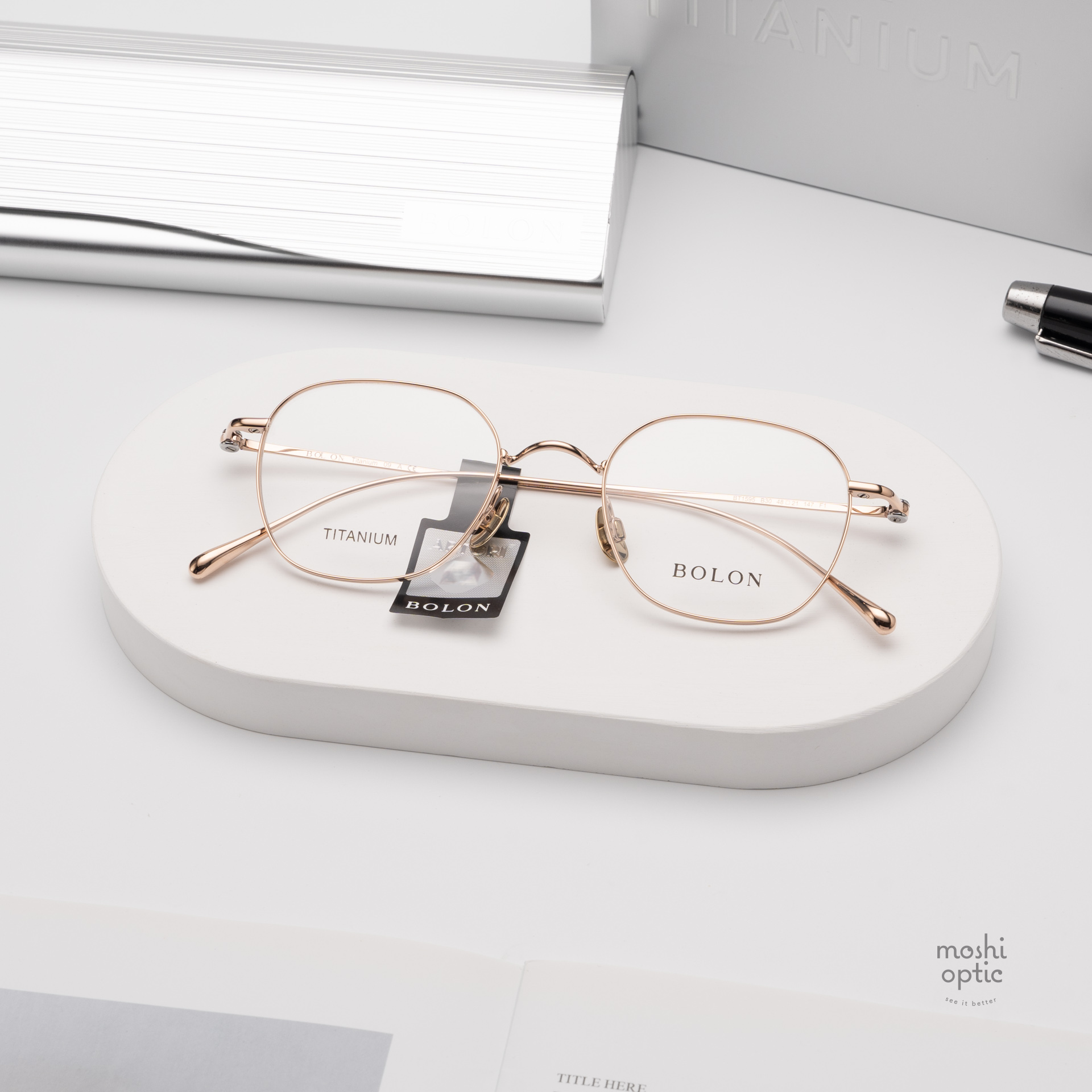 แว่นสายตา BOLON รุ่น BT1596 B30 Rose / Gold