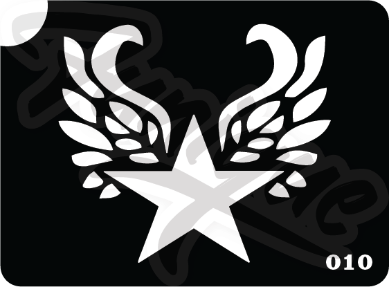 SET 2 Stencil บล็อกสติกเกอร์ รอยสักกากเพชร เพ้นท์กากเพชร กลิตเตอร์ Funique สติ๊กเกอร์ แบบลาย DIY งานประดิษฐ์