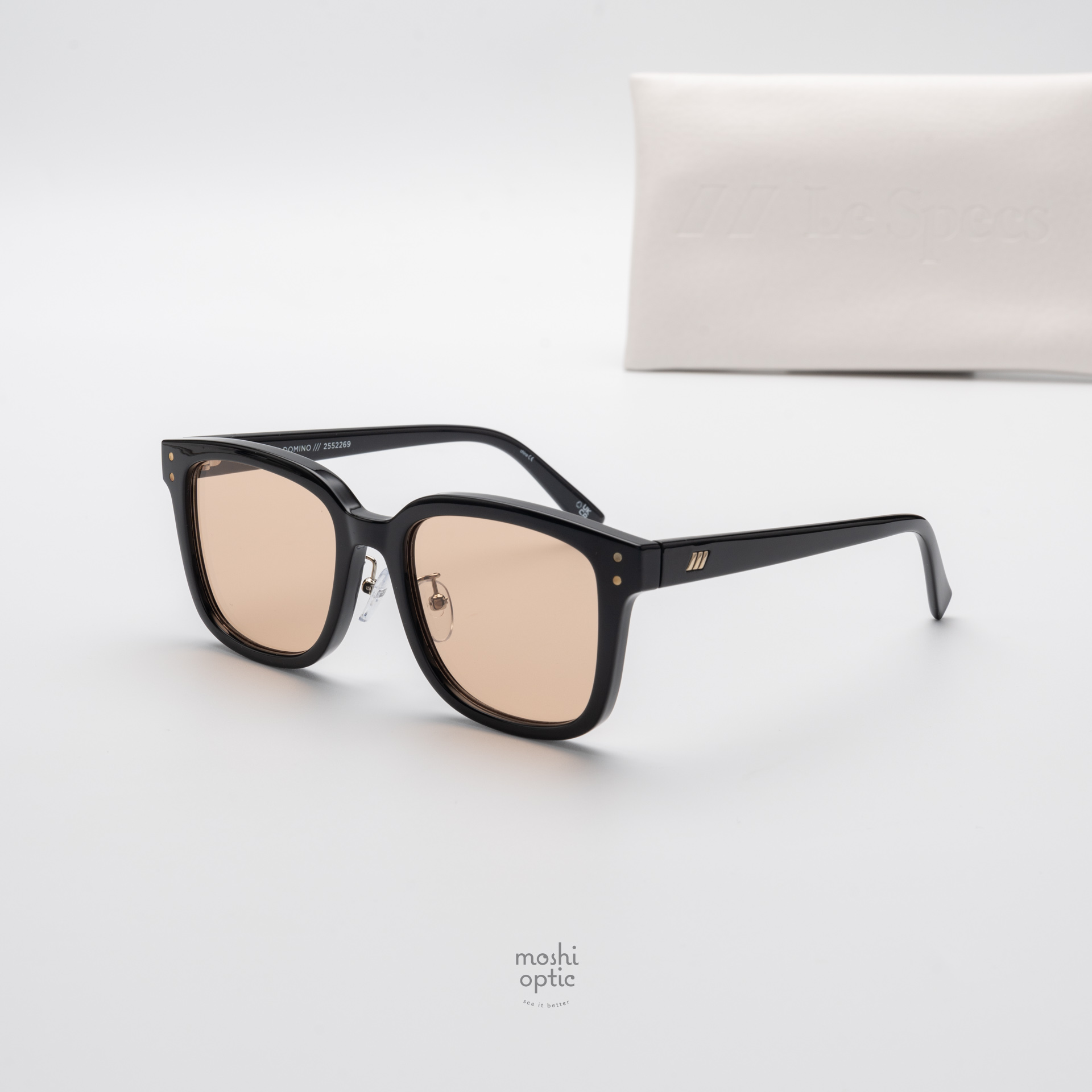 แว่นกันแดด Le Specs LWF2552269 LE DOMINO Black Latte Tint
