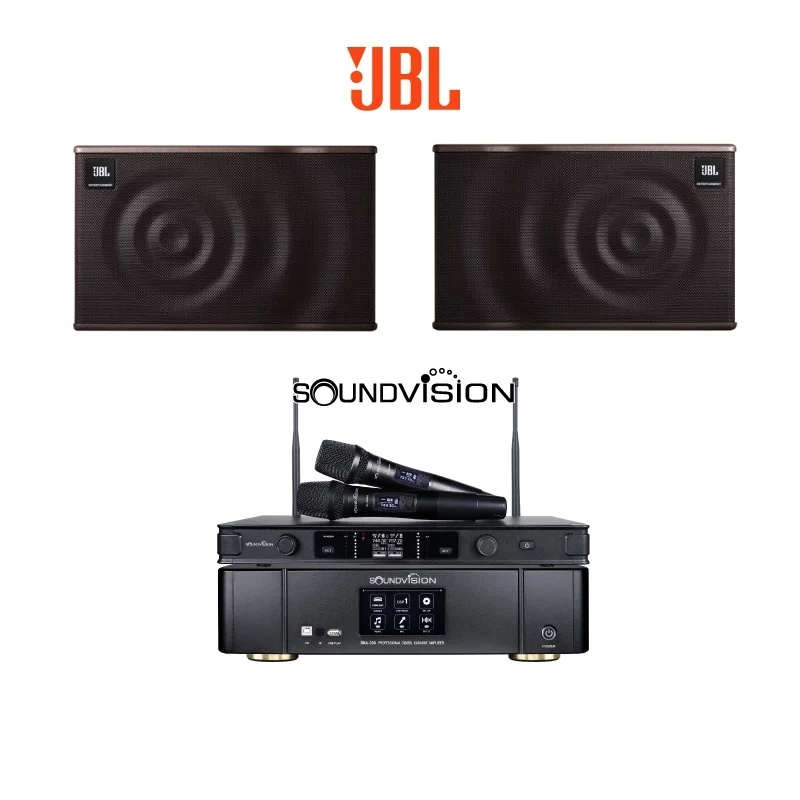 ชุดคาราโอเกะ (ลำโพง JBL MK10-PAK แอมป์ SOUNDVISION DKA-900 ไมค์ลอย SU-850DG)