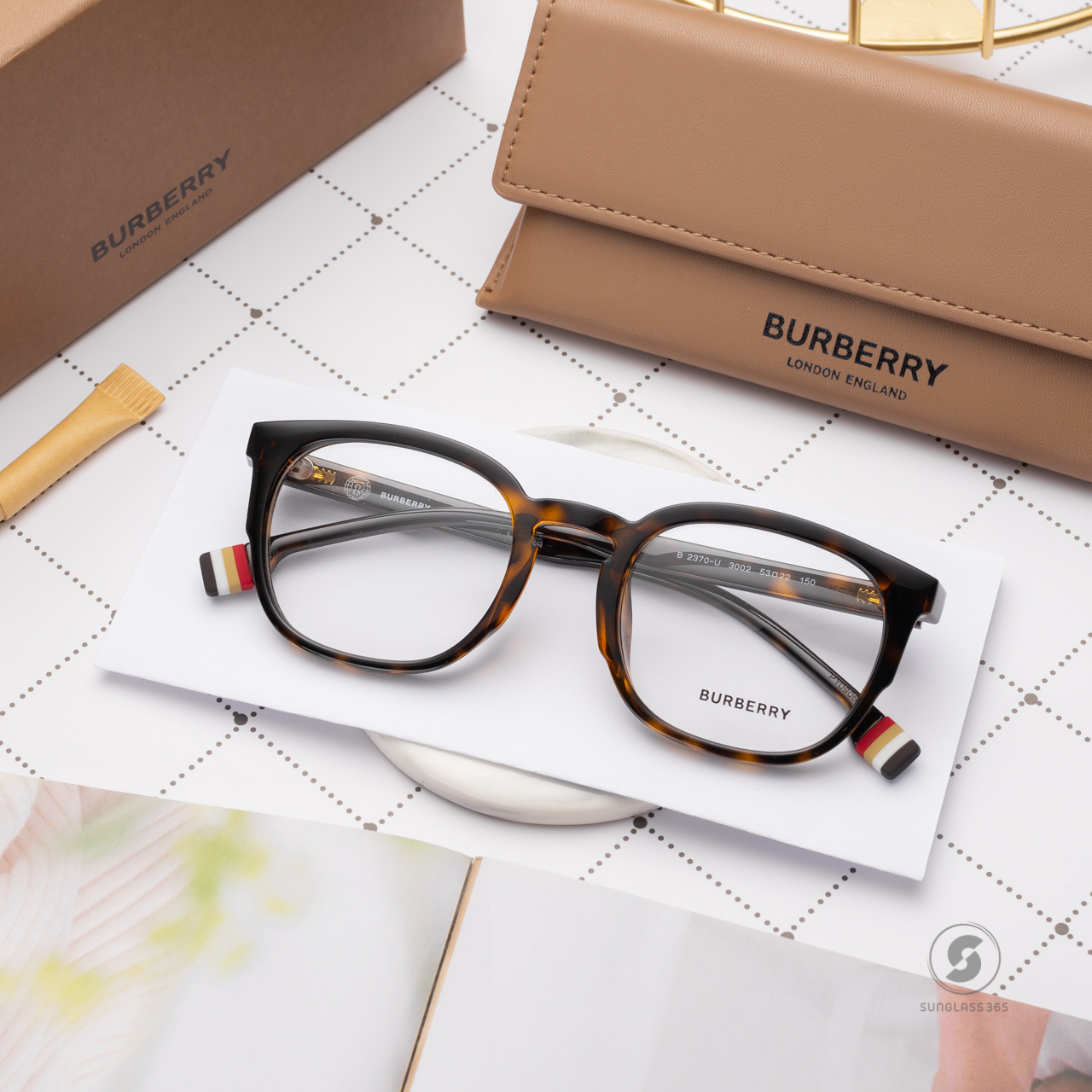 BURBERRY BE2370U Samuel 3002 Dark Havana