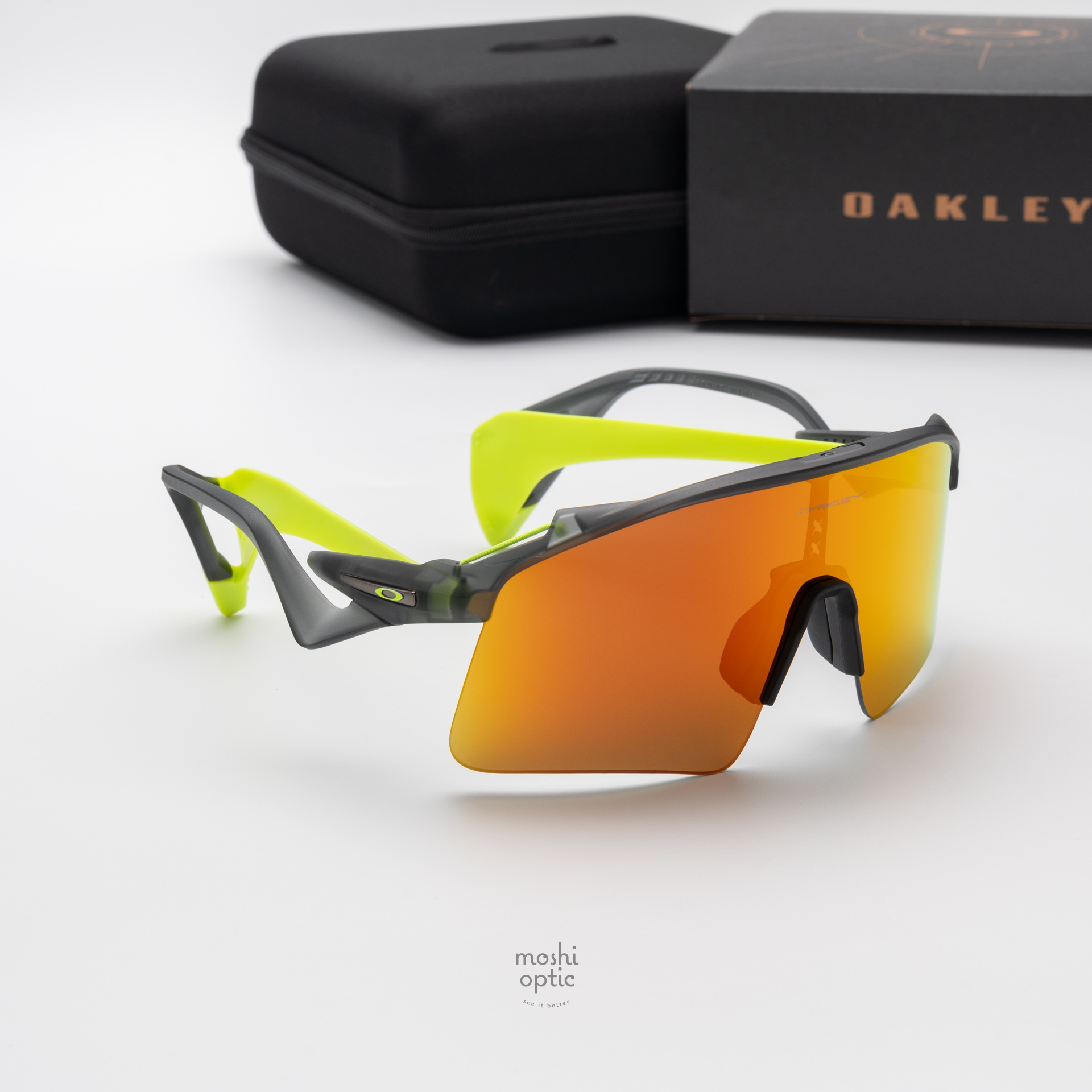 OAKLEY STUNT WING OO9519-04 Matte Grey Smoke Prizm Ruby