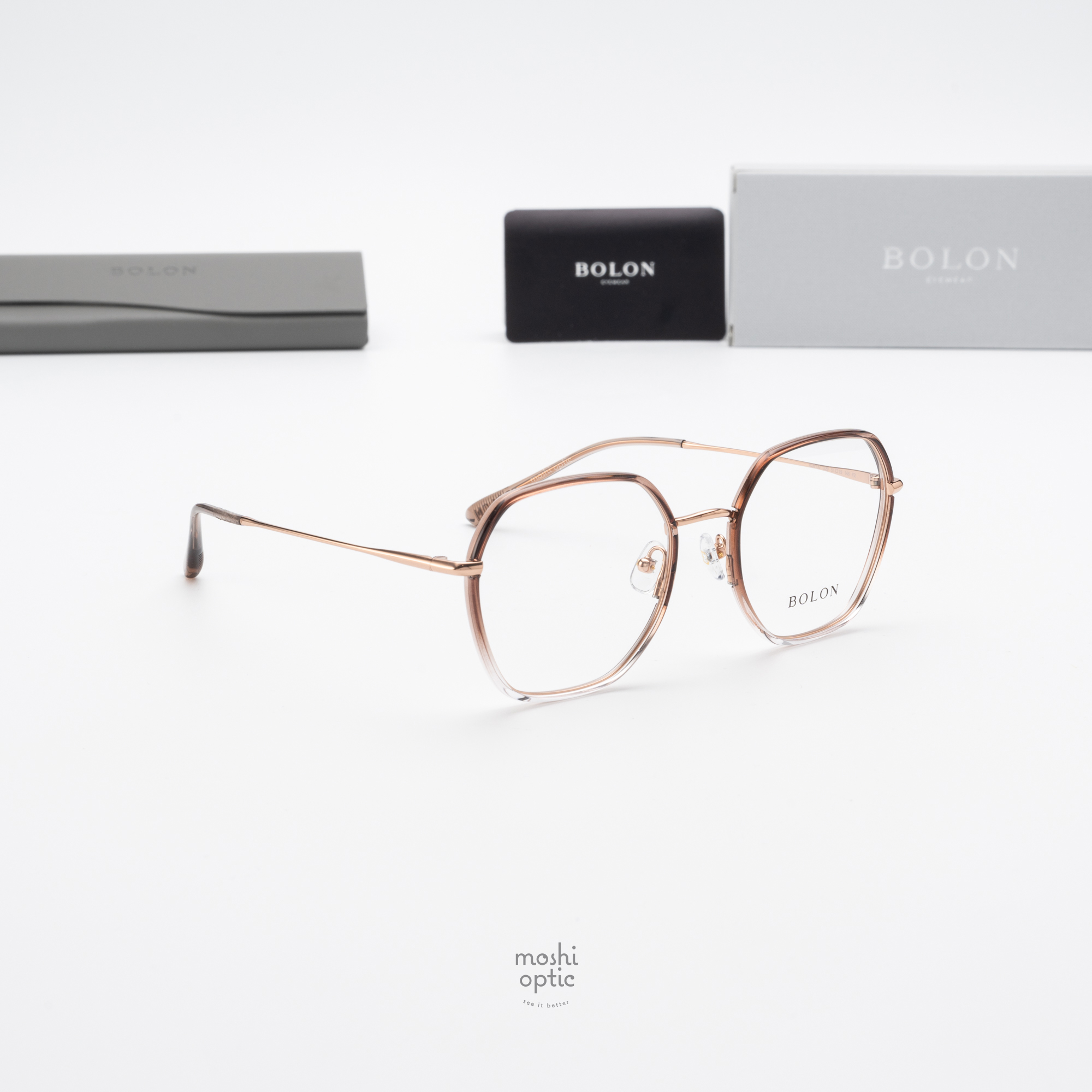 แว่นสายตา BOLON รุ่น Otemachi BJ6109 U29 Transparent Brown Rose Gold