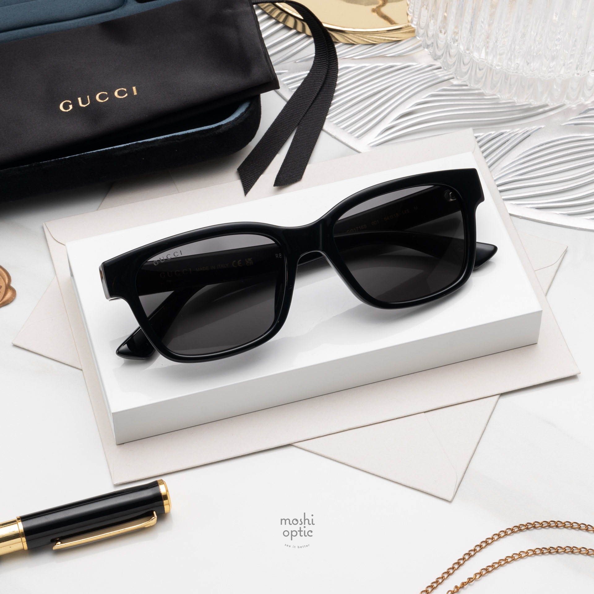 แว่นกันแดด Gucci GG1716S 001