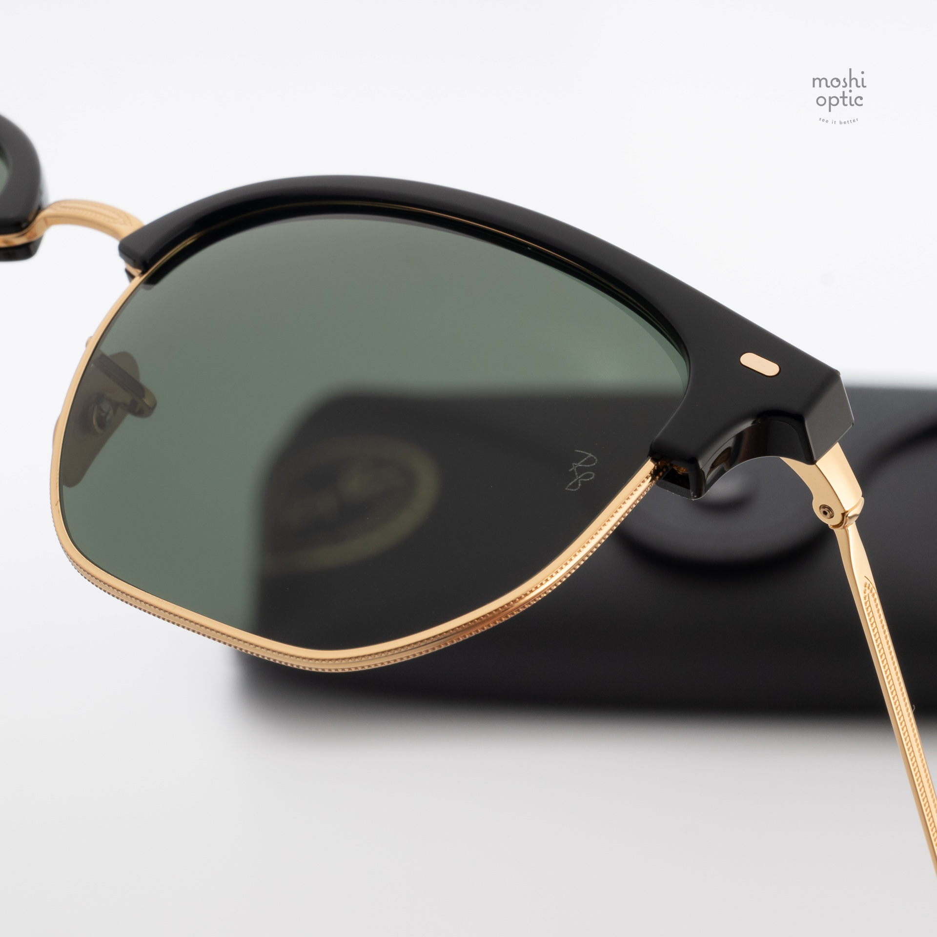 Ray-Ban New Clubmaster RB4416F 601/31 Black on Green