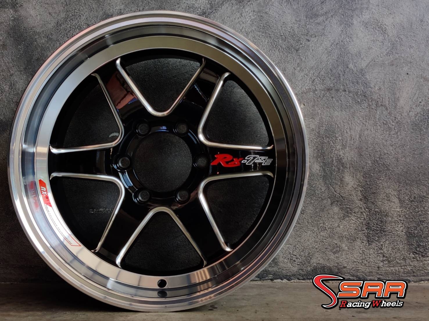 OASIS : RX7SE 18X9.5 6X139.7 22 GBLP+M+RX7SE (ดำขอบเงากลึงเงา)