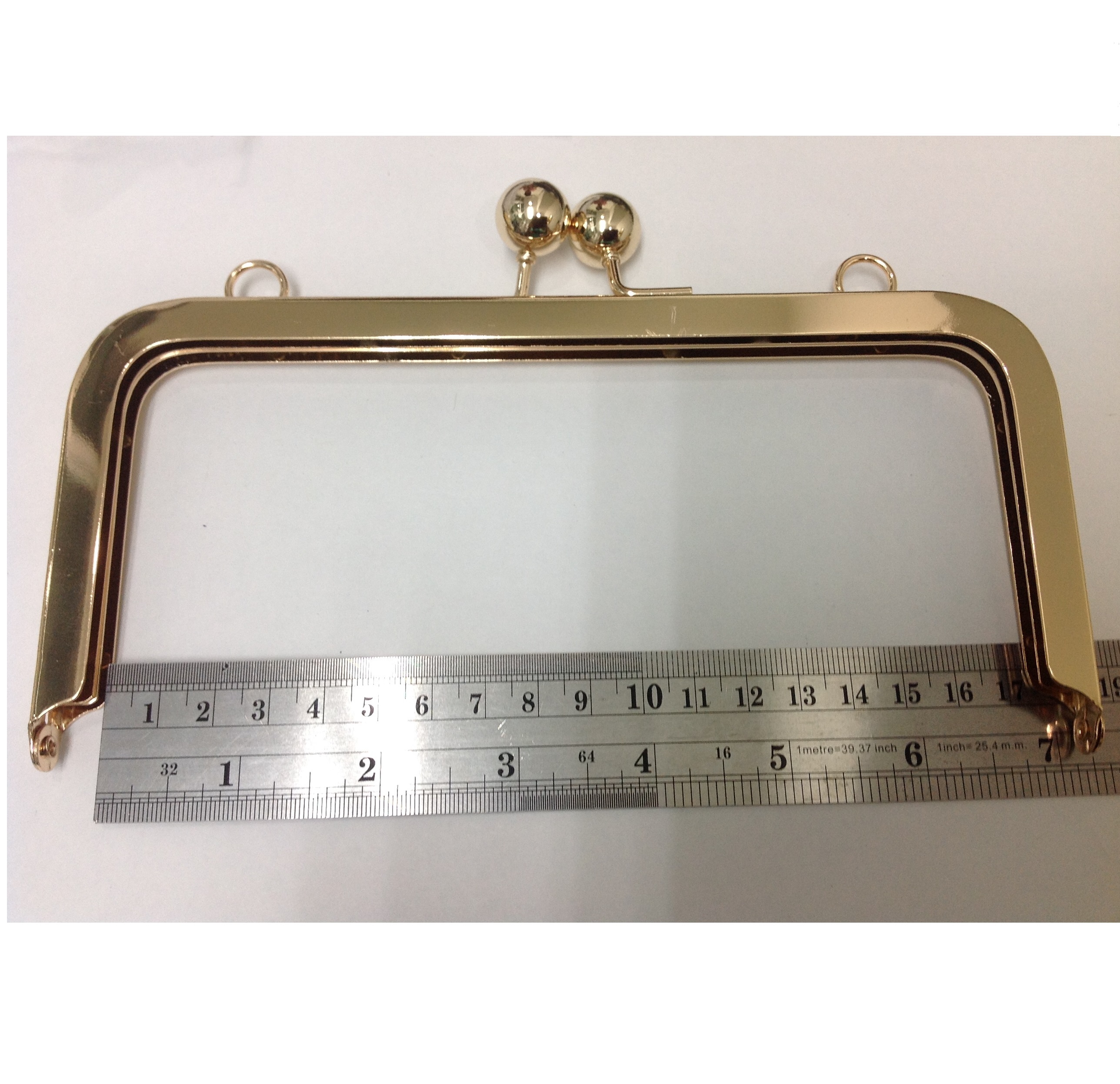 ปากกระเป๋าปิ๊กแป๊กเรียบ7นิ้ว ทอง