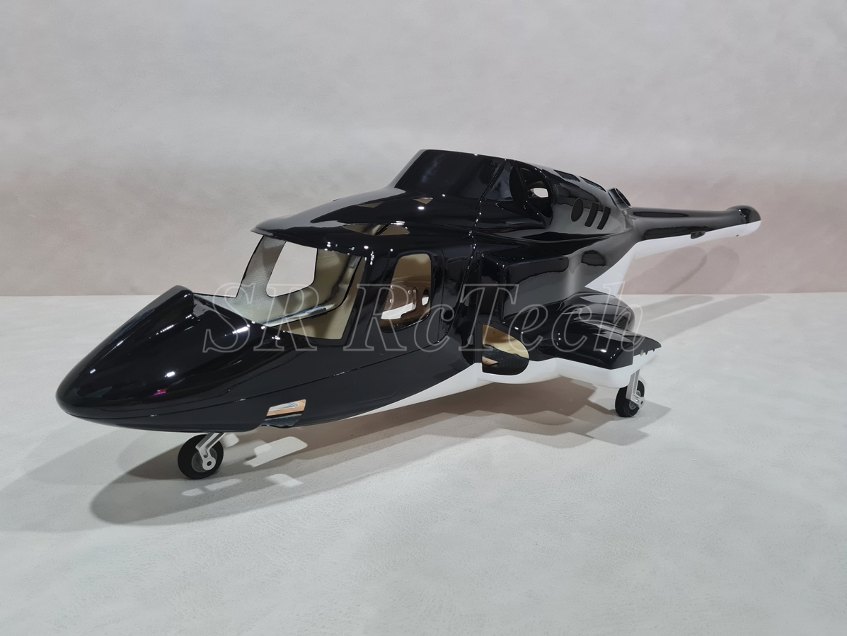 500-Airwolf Black & White with Metal Retact &Weapon