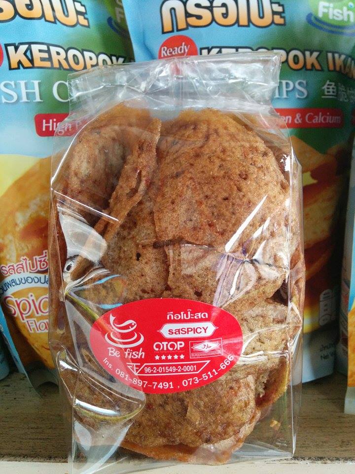 กรือโป๊ะ รส สไปซี keropok spicy ใส