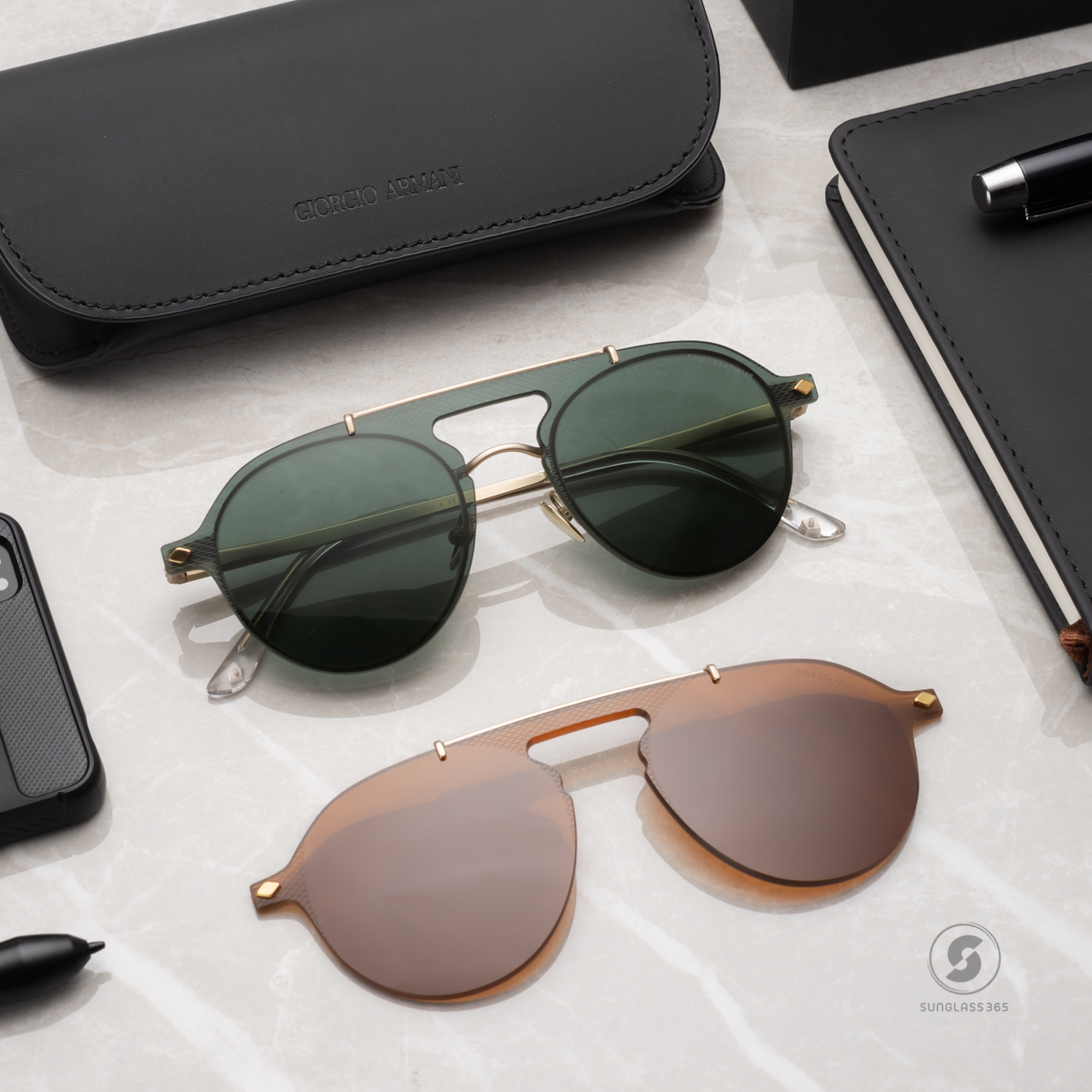กรอบแว่น Giorgio Armani AR6107 30021W + Clip On