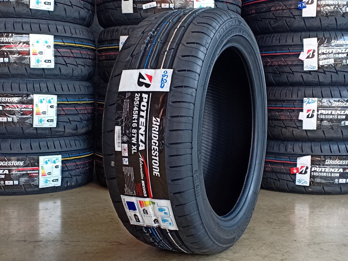 BRIDGESTONE RE003 205/45R16 MADE IN THAILAND