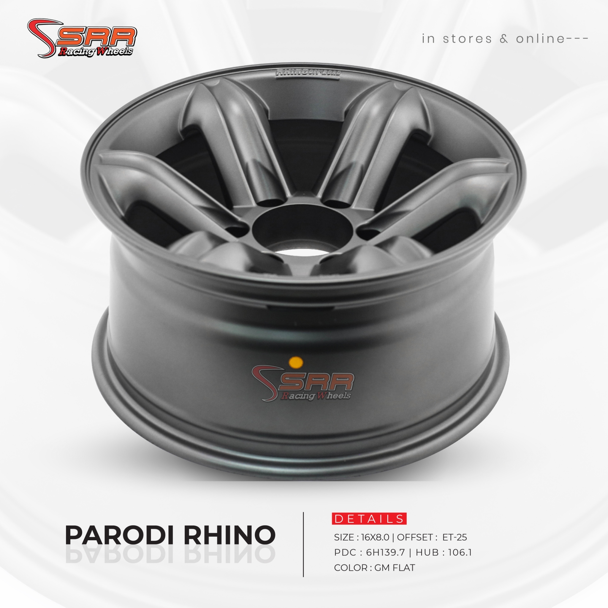 ล้อใหม่ ขอบ16 PARODI RHINO