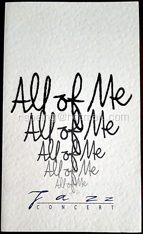 บัตรชมคอนเสิร์ต All of Me Jazz Concert
