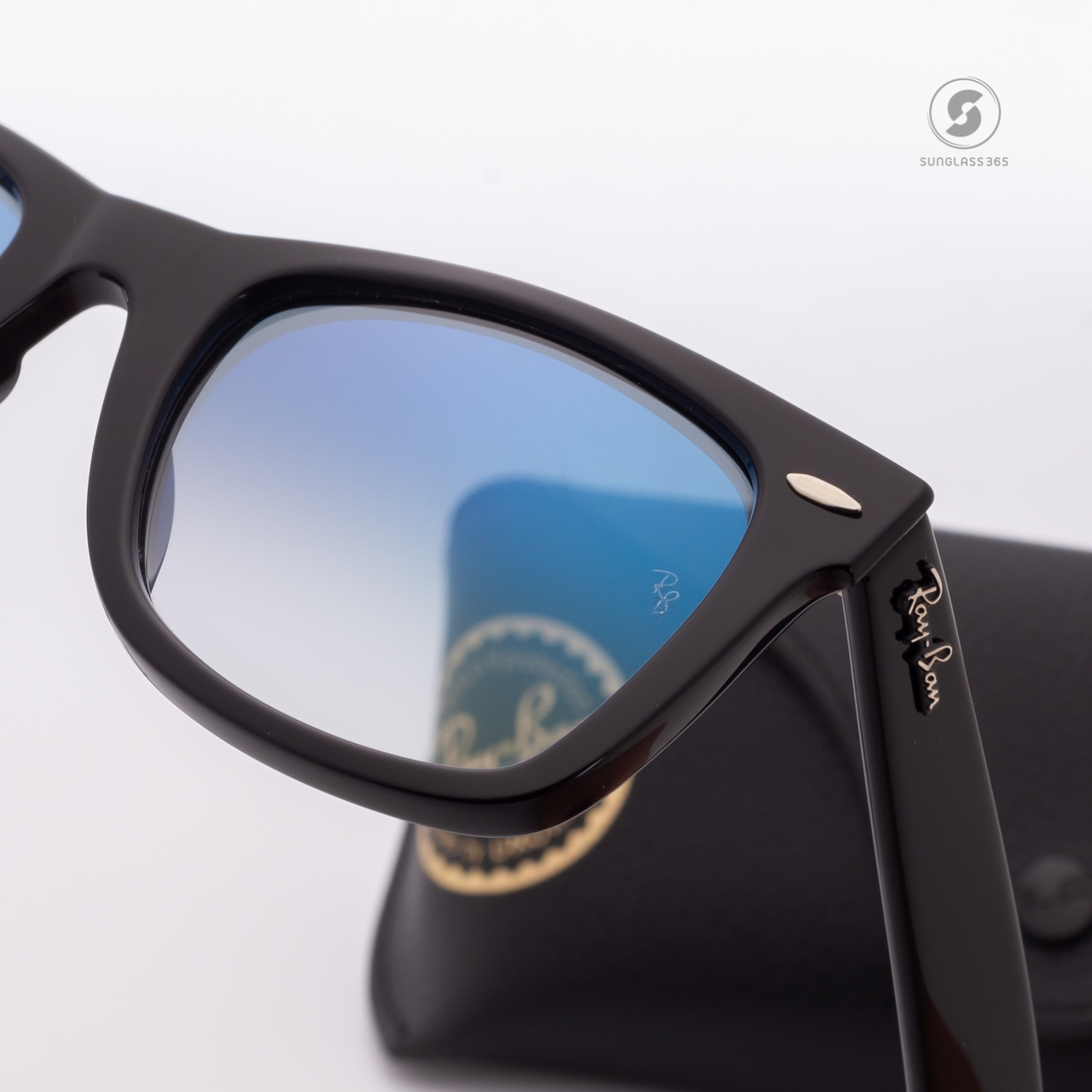 Ray Ban Wayfarer RB2140F 901/3F Black Blue