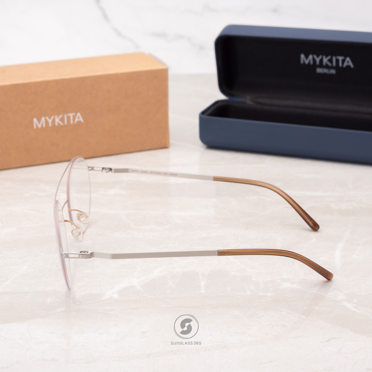 แว่นสายตา MYKITA ALMETA 572 Matte Silver Noisette Brown