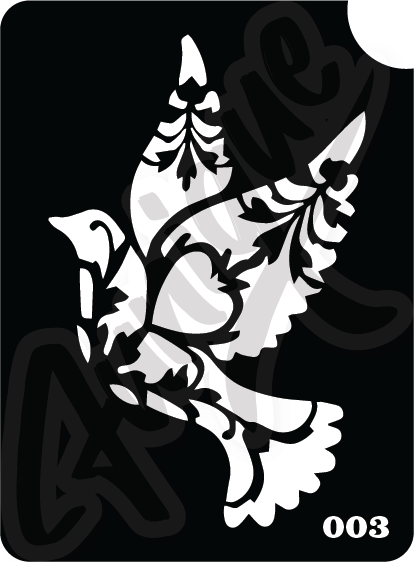 SET3 Stencil บล็อกสติกเกอร์ รอยสักกากเพชร เพ้นท์กากเพชร กลิตเตอร์ Funique สติ๊กเกอร์ แบบลาย DIY งานประดิษฐ์